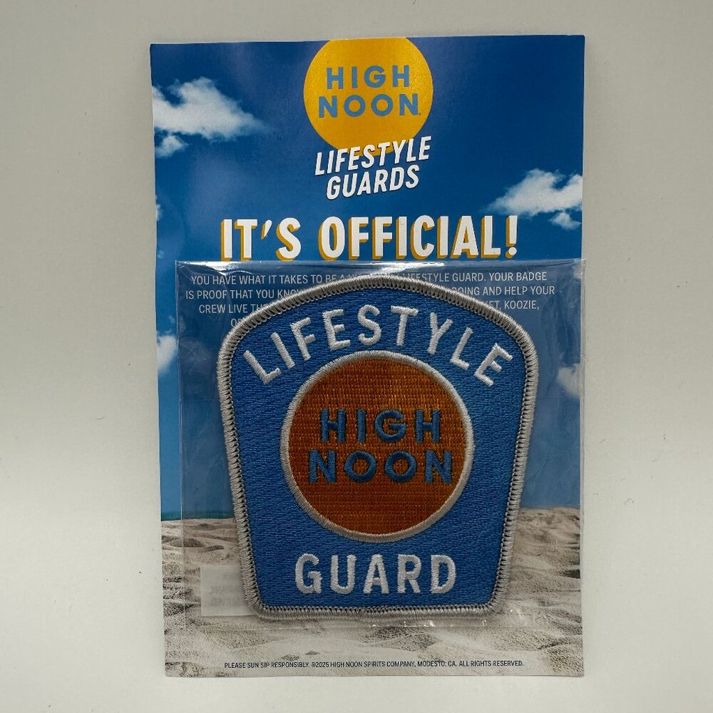 High Noon Vodka Seltzer Promo Lifestyle Guard Patch / New